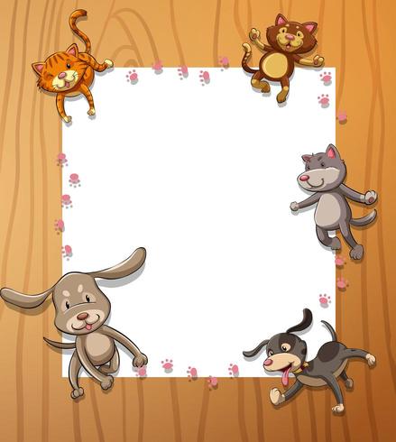 Frame template with animals