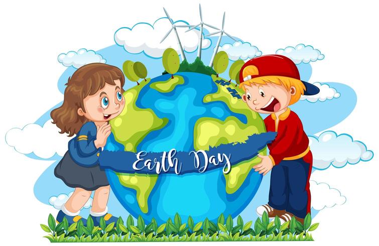 An earth day icon vector