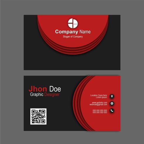 Modern professional business card design vector