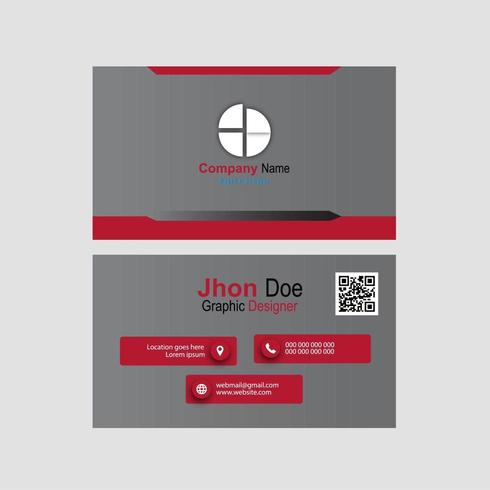 Modern professional grey business card design vector