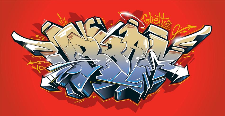 Arte vectorial de graffiti urbano vector