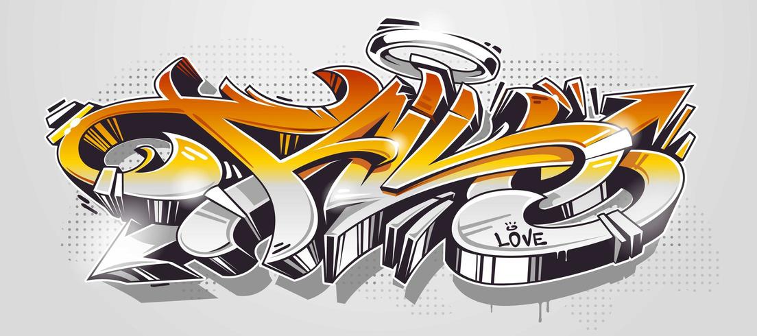 Fall Graffiti Wild Style Vector