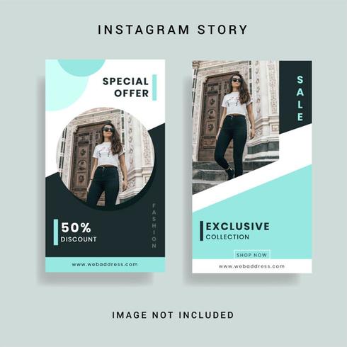 Plantilla de historia de Instagram para redes sociales vector