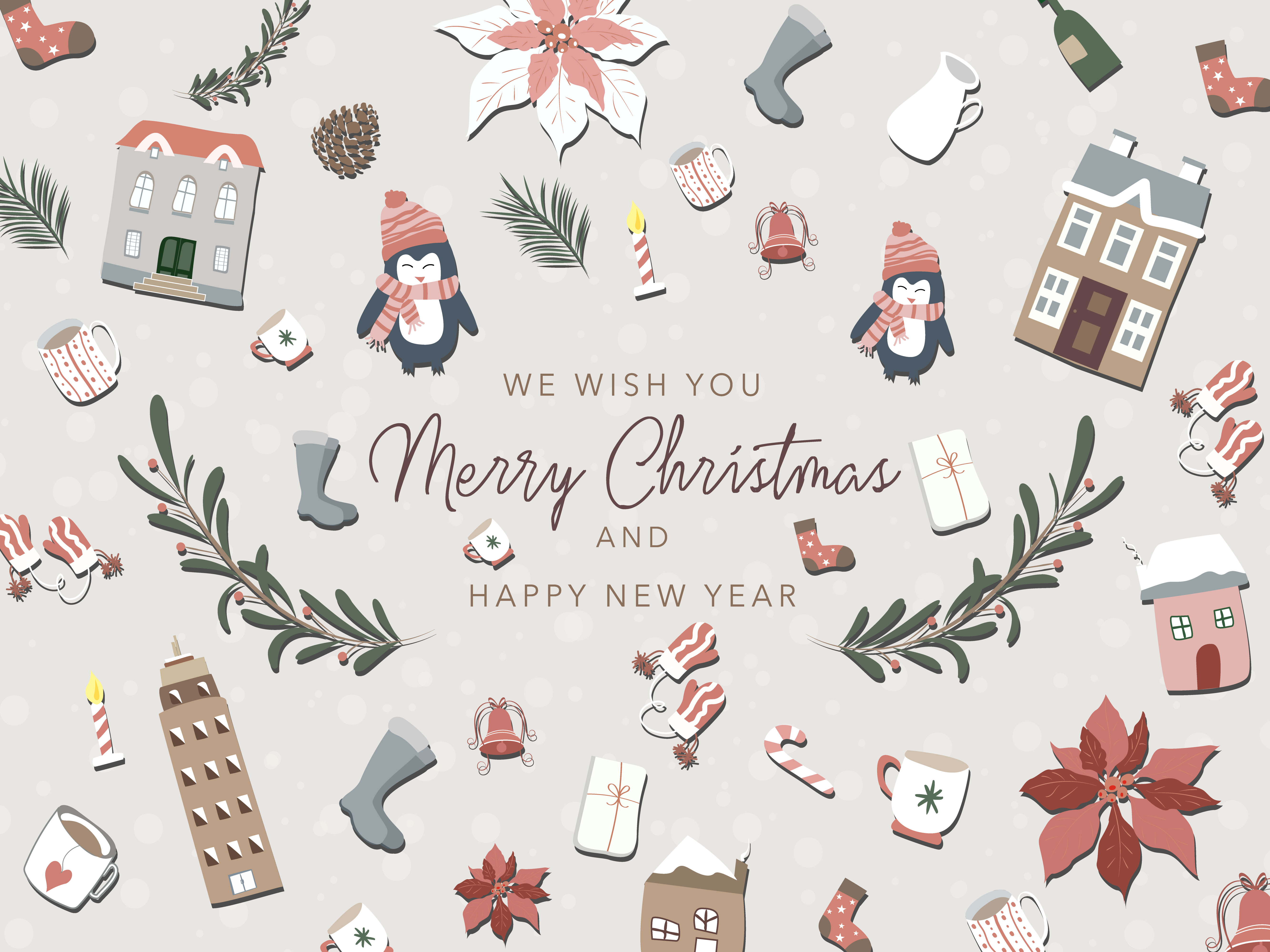 Set of cute christmas elements 683038 Vector Art at Vecteezy