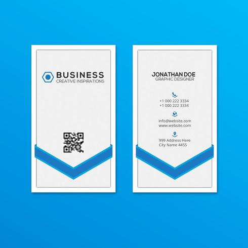 Modern clean business card set template vector