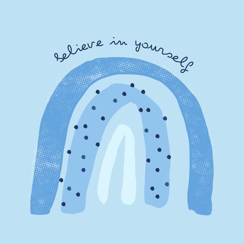 Believe in yourself - beautiful vector illustration. 