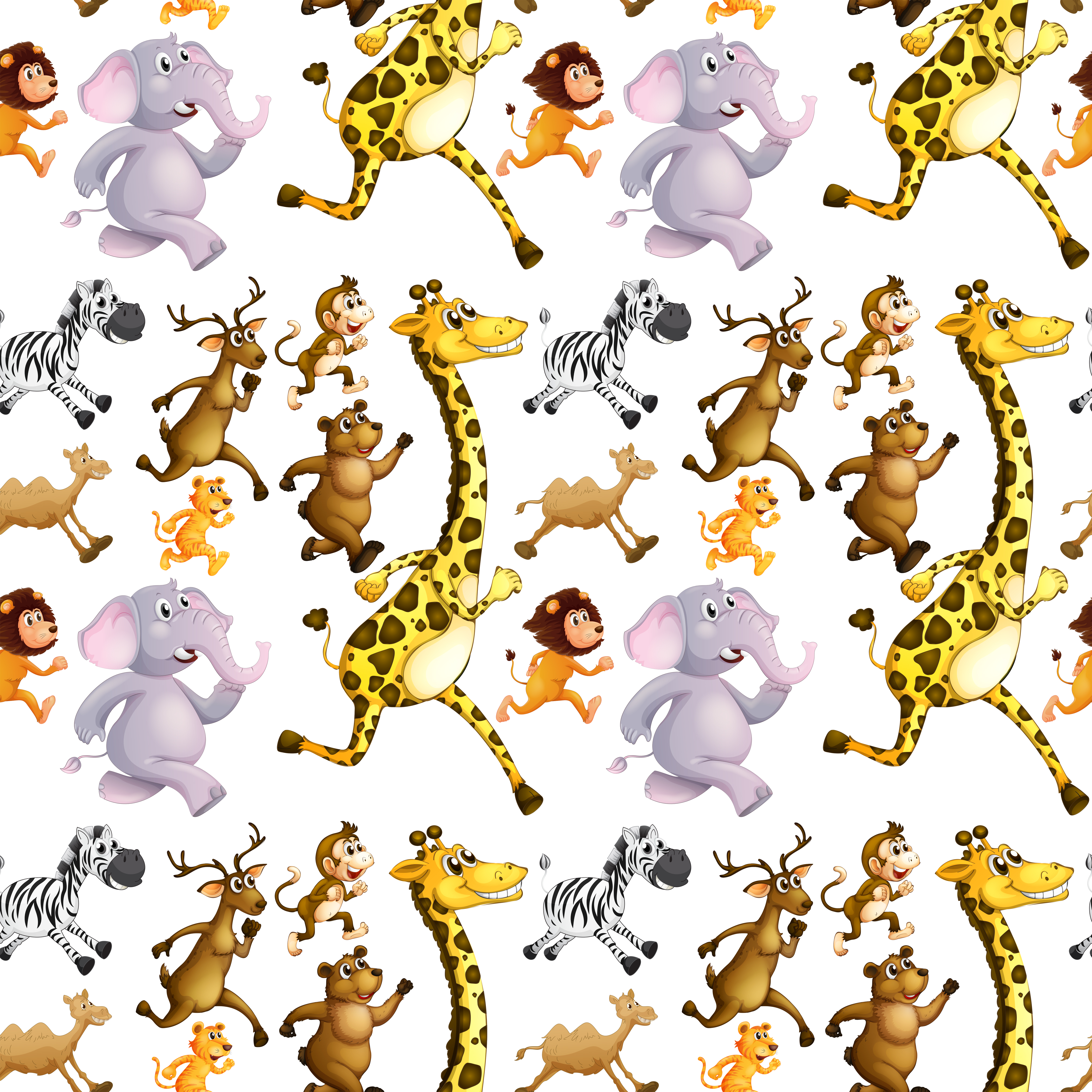 Seamless wild animals running 683249 Vector Art at Vecteezy Seamless wild animals running 683249 Vector Art at Vecteezy