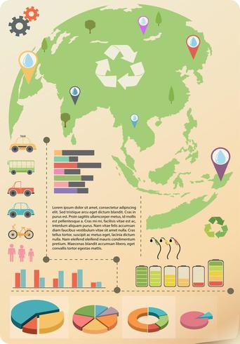 An infographic of the Earth vector