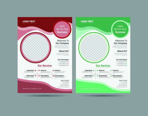 Modern Circular Business Flyer vector