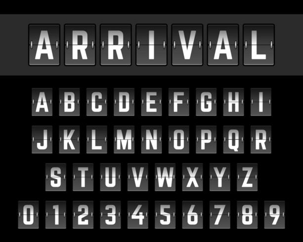 Alphabet font template vector