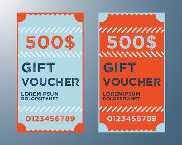 Gift voucher template vector