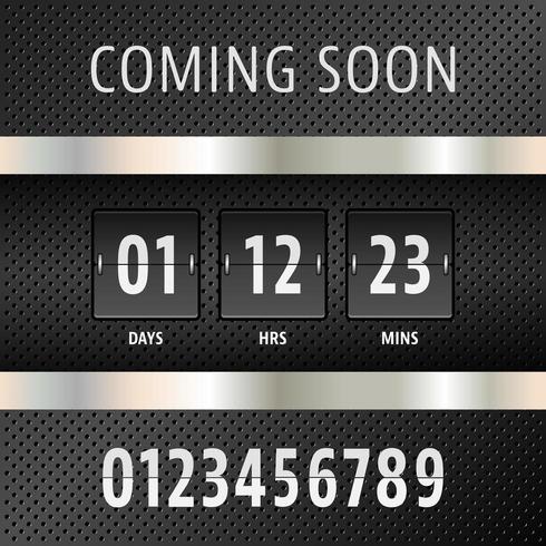 Coming soon countdown timer vector