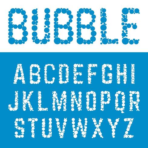 Alphabet bubble font template. vector