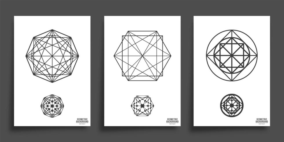 Set of minimal geometric shapes vector