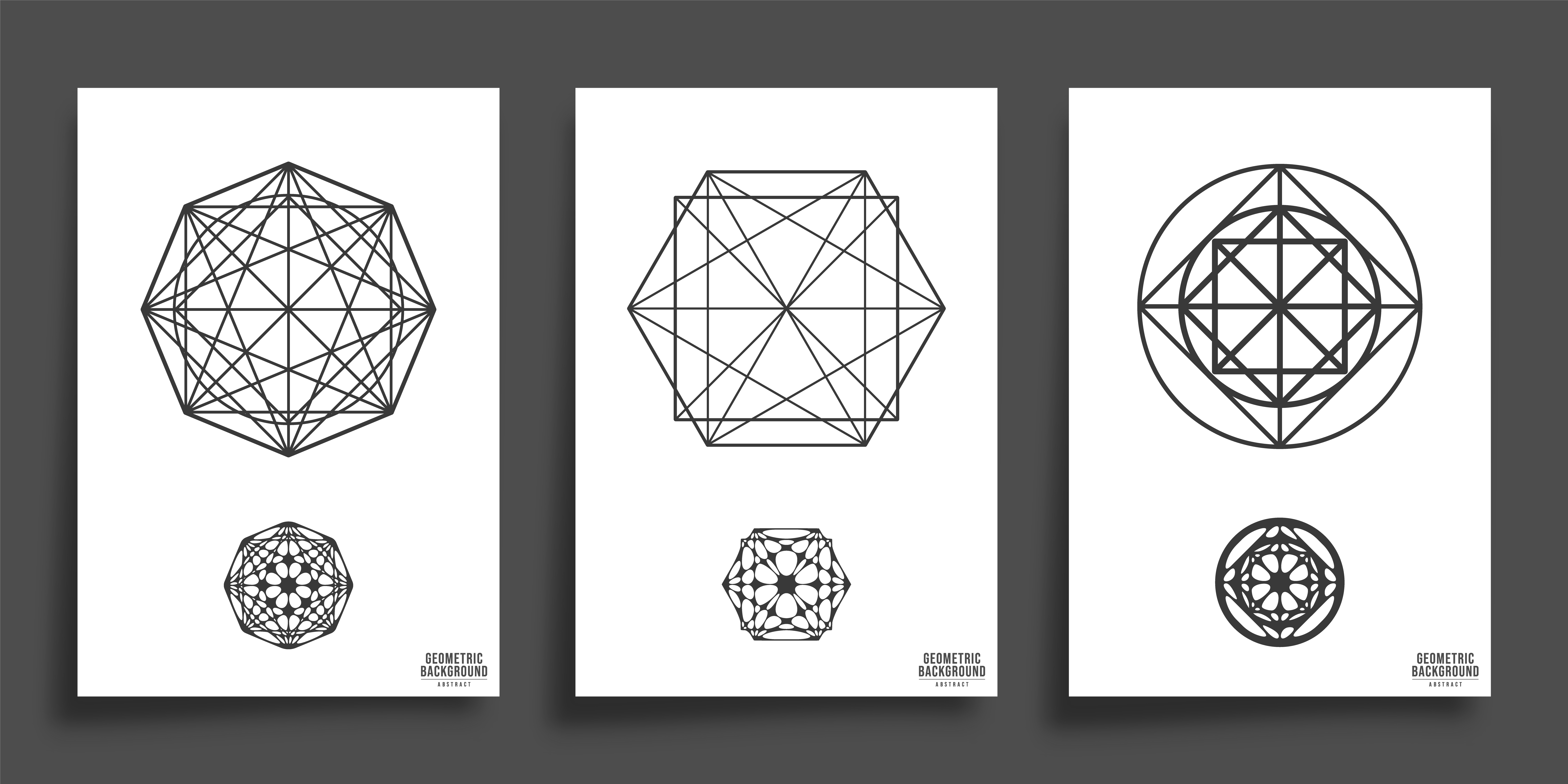 Set of minimal geometric shapes 683388 Vector Art at Vecteezy