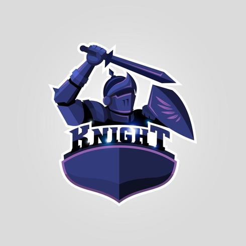 Knight logo esport vector