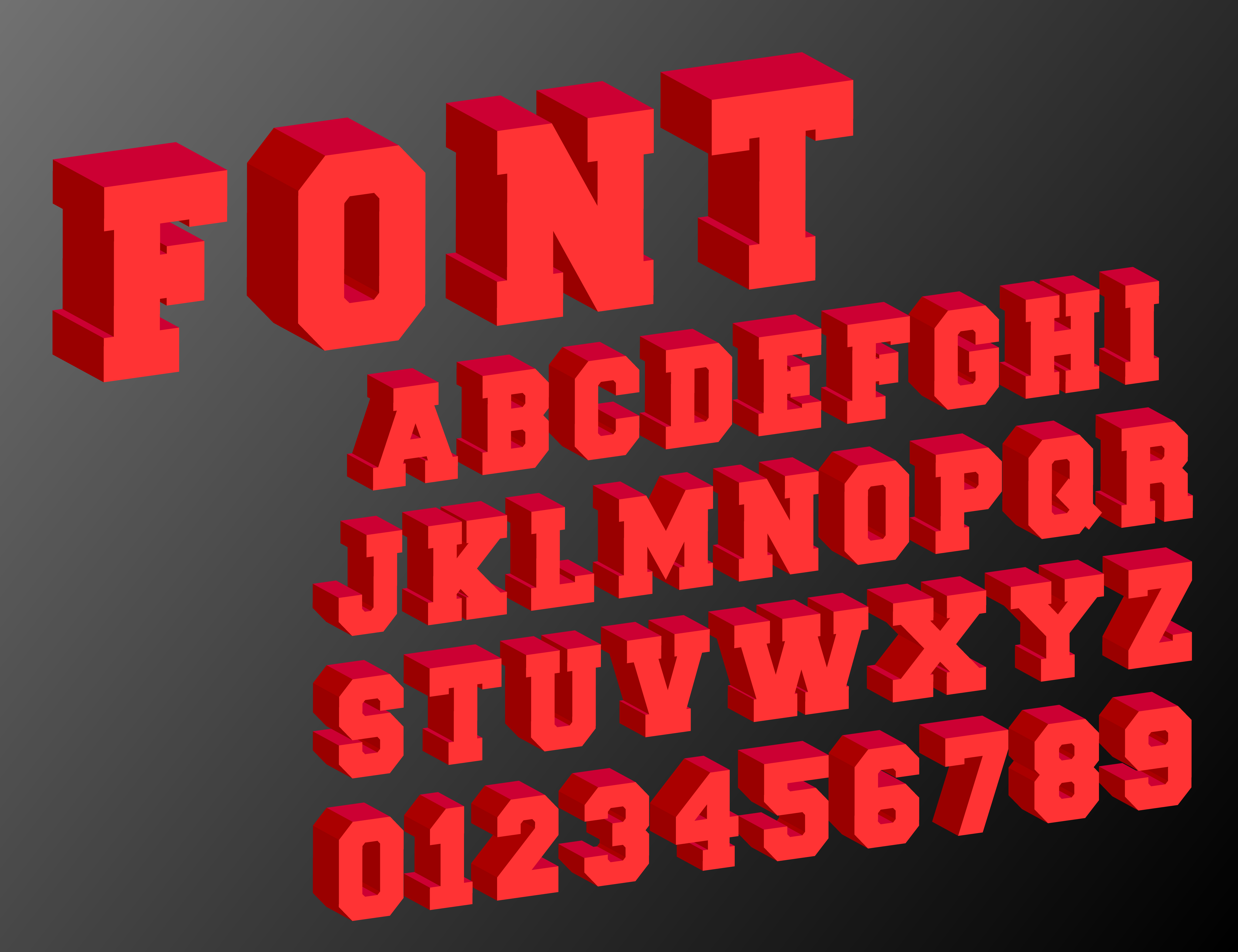 3d free fonts download