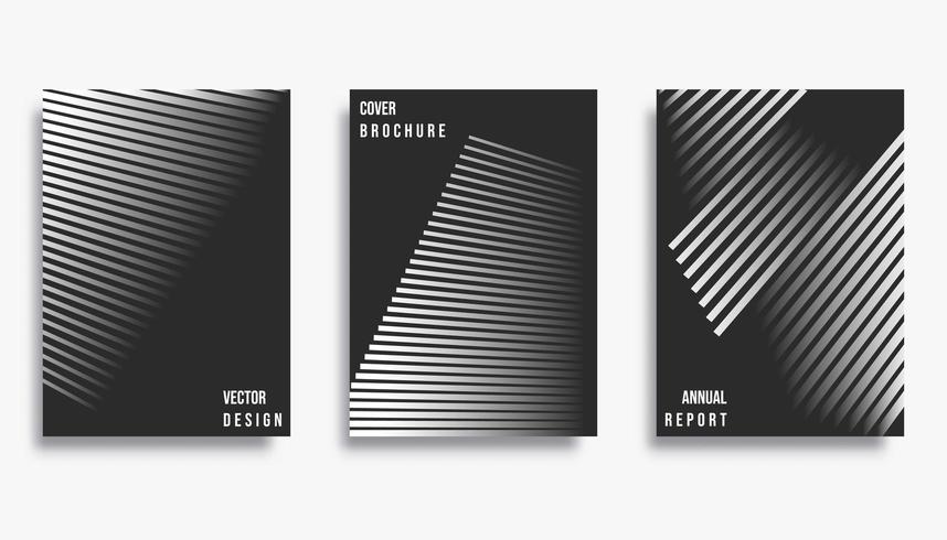 Abstract cover template design set. Vector illustration.