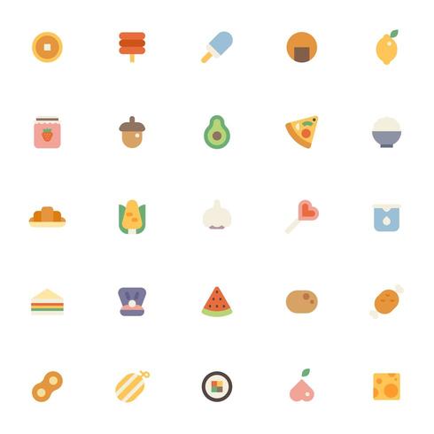 Varios conjunto de iconos de comida. vector