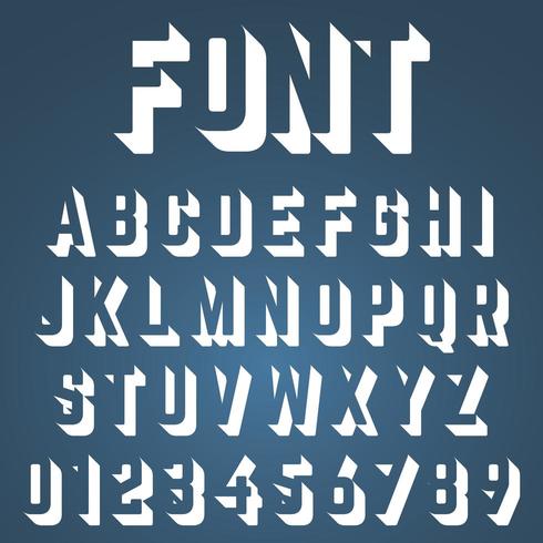 Alphabet font incomplete design vector