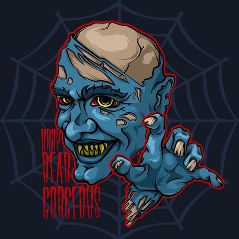 Malvado Demonio Vampiro Zombi vector