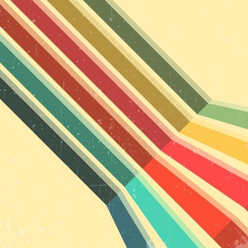 Vintage color lines background vector