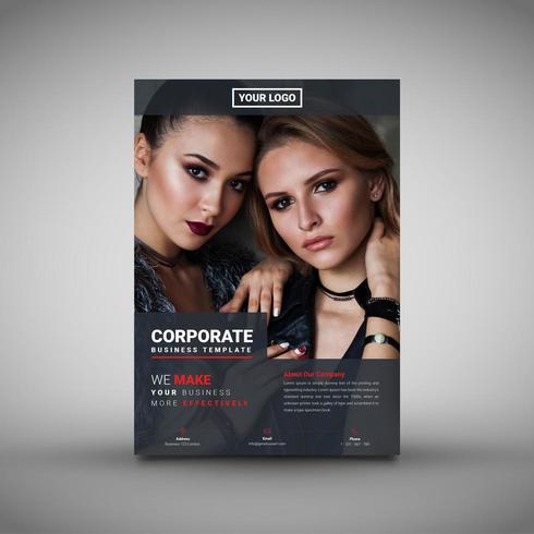 Corporate Magazine Cover Template vector