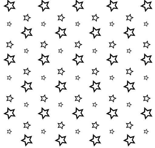 Black outline star pattern vector