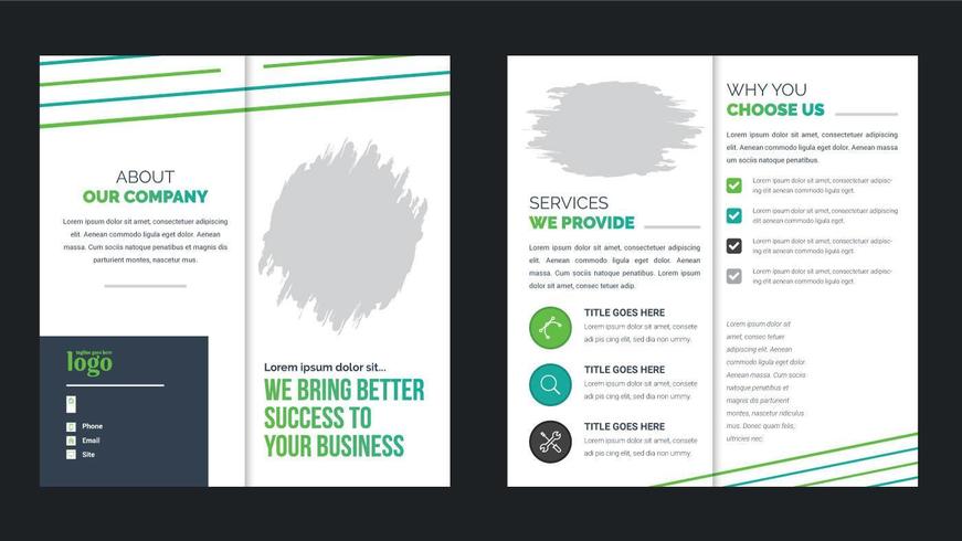 DL Bi fold brochure template vector