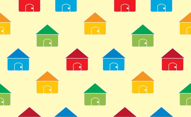 Houses seamless pattern background vector