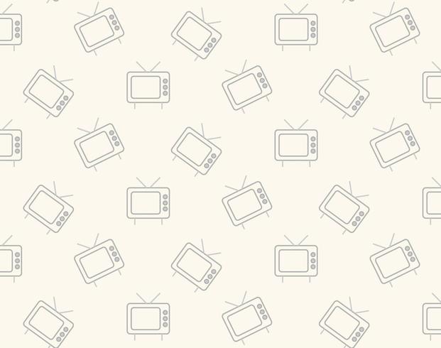 Retro tv icon pattern vector