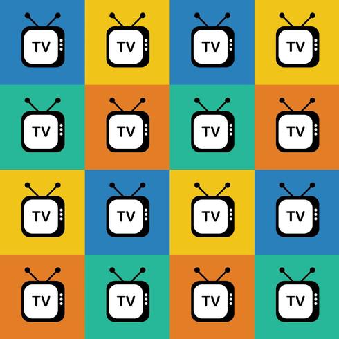 Retro tv web icono de patrones sin fisuras vector