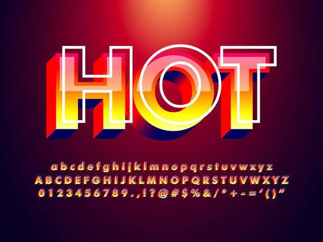 Red Text Effect With Detailed Glass Effect vector