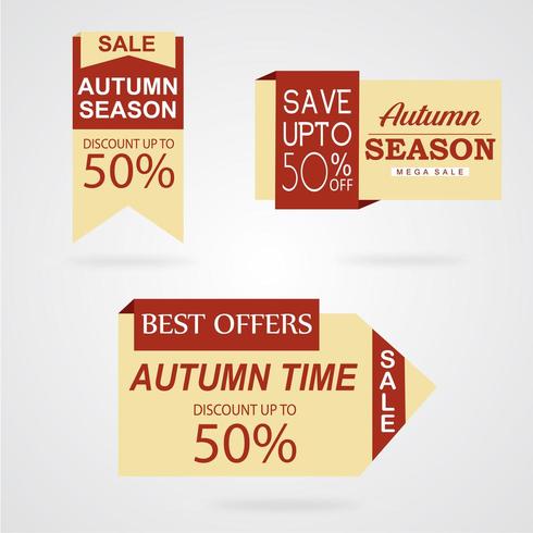 Beautiful  Autumn Labels Collection vector