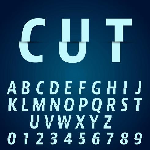 Alphabet font template vector