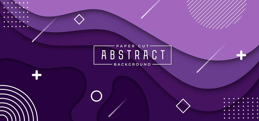 Fondo de corte de papel con estilo abstracto vector