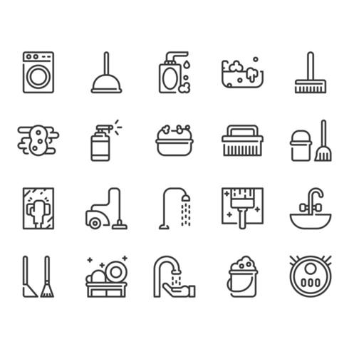 Conjunto de iconos de limpieza vector