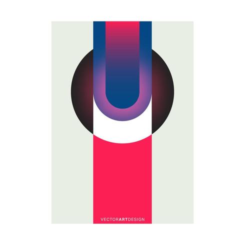 Cover with geometric pattern vector
