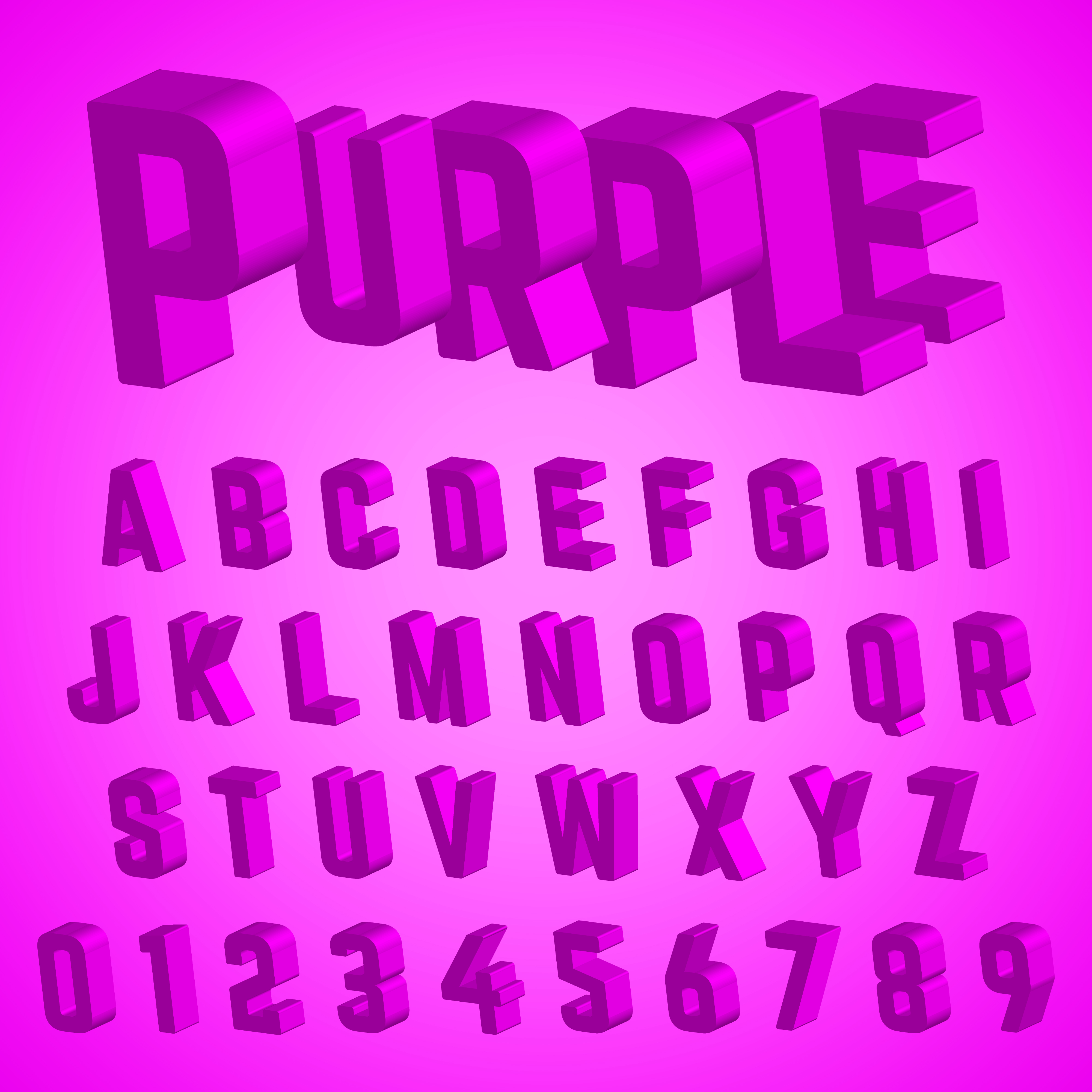 Alphabet font purple design 683881 Vector Art at Vecteezy