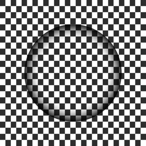 Transparent circle hole with blurred edge. Vector illustration