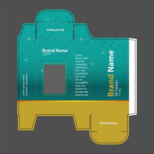 Drug box concept vector