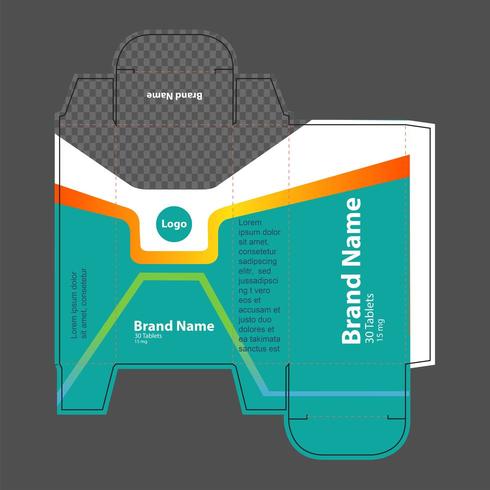 Drug box concept vector