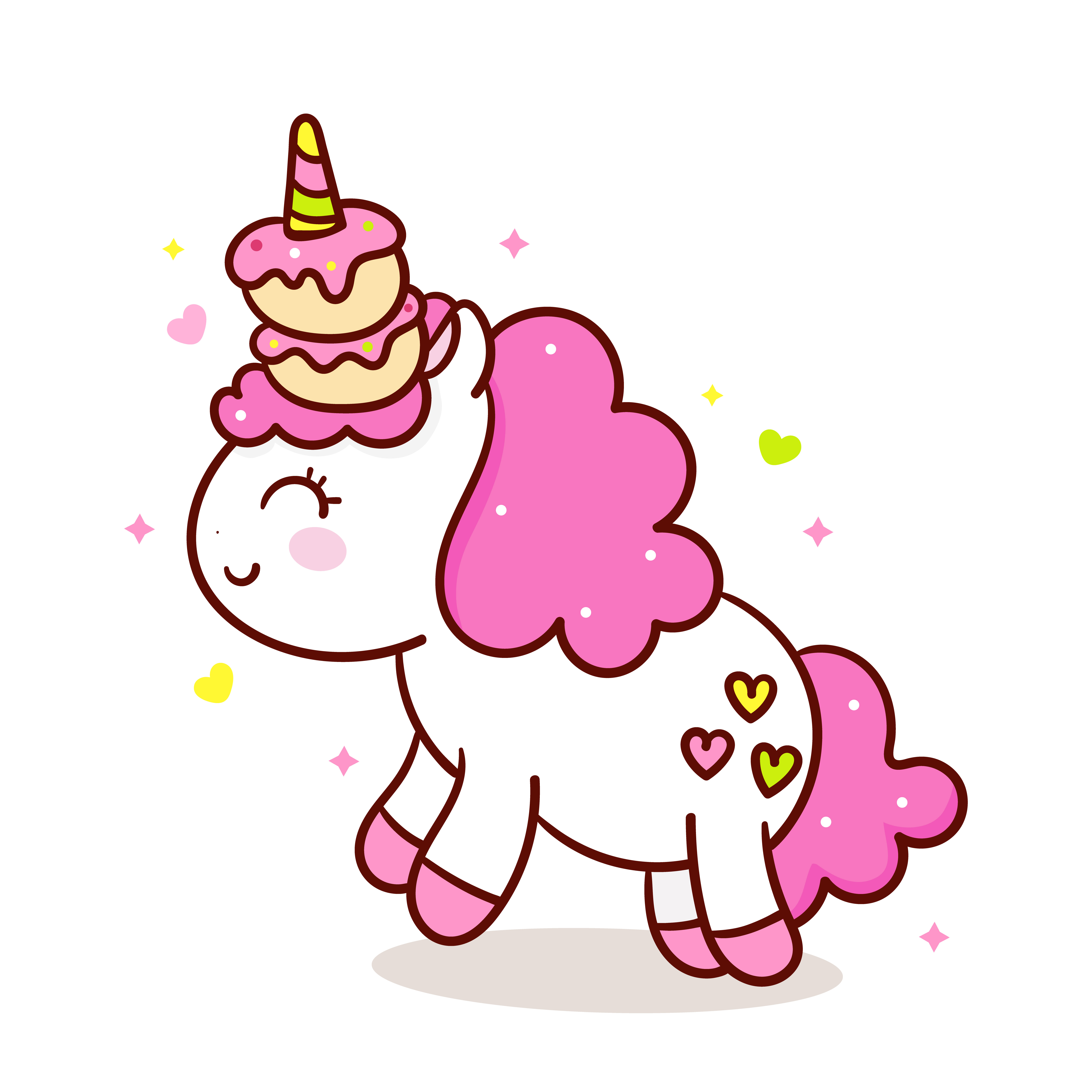 Cute Unicorn Sweet Cupcakes Kawaii Food Fairy Animal Muffin 684032