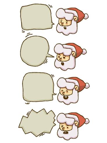 Christmas santa claus bubble chat vector
