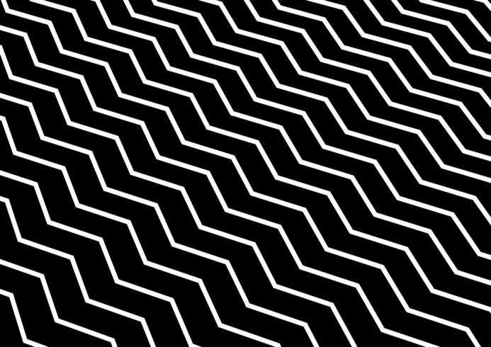 Abstract diagonal white chevron wave or wavy pattern on black background.  vector