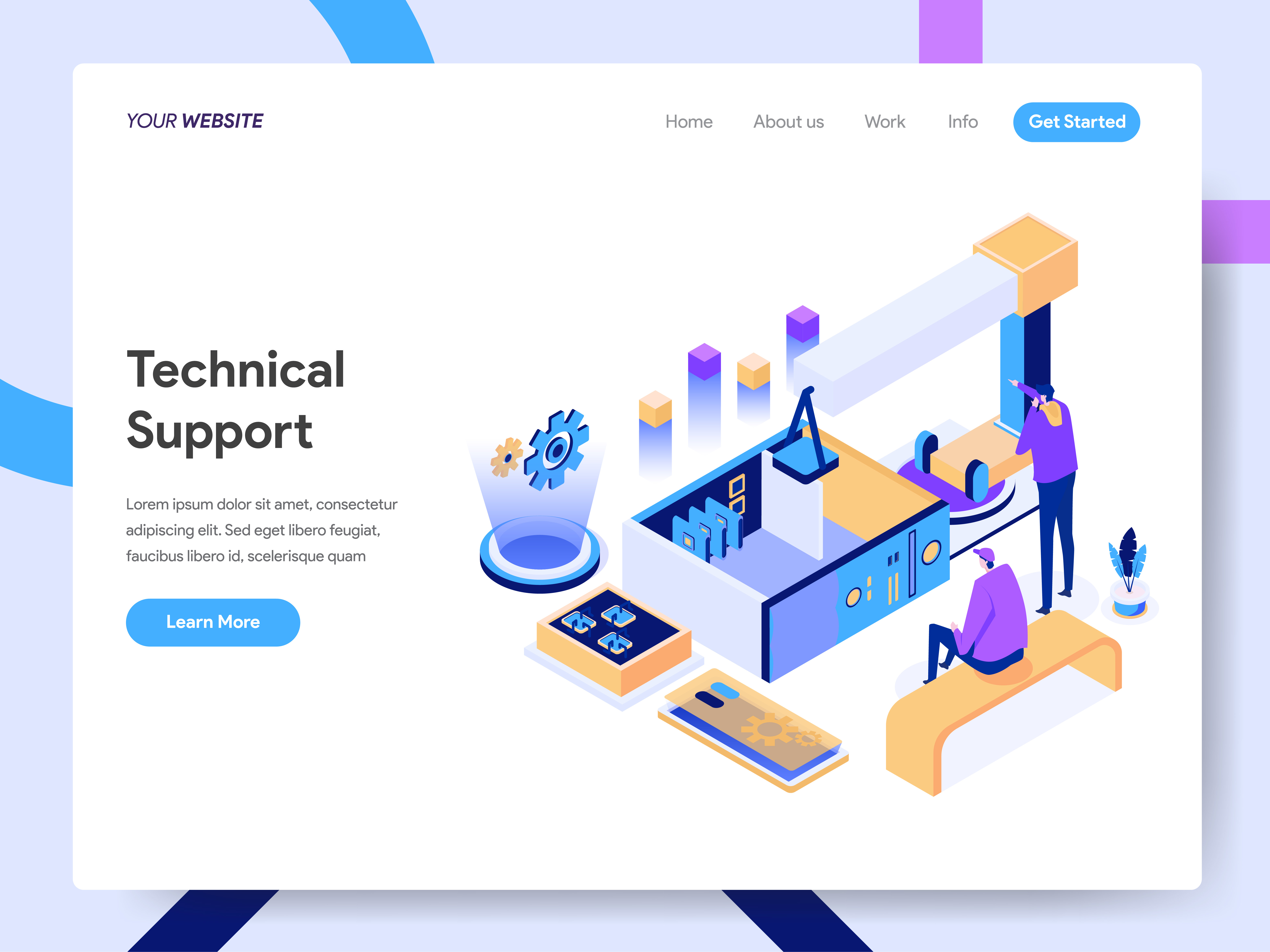 Landing page template of Technical Support 684160 Vector Art at Vecteezy Landing page template of Technical Support 684160 Vector Art at Vecteezy