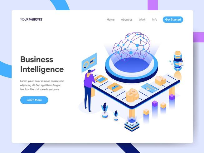Landing page template of Artificial Intelligence  vector