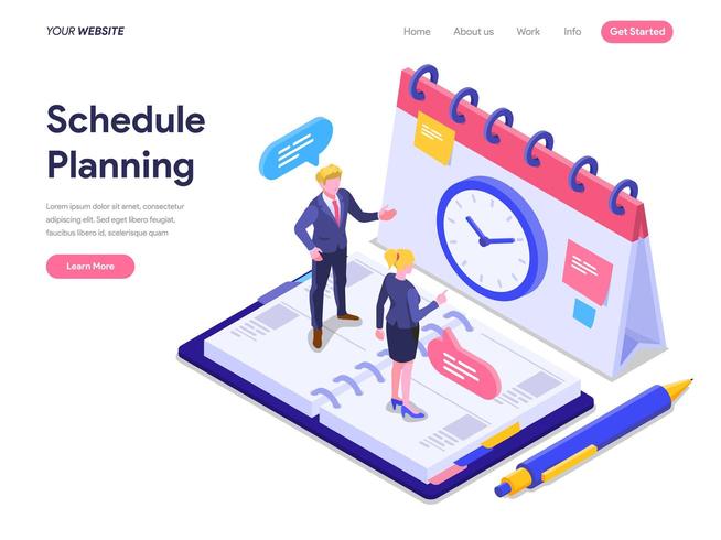 Schedule Planning Concept. vector