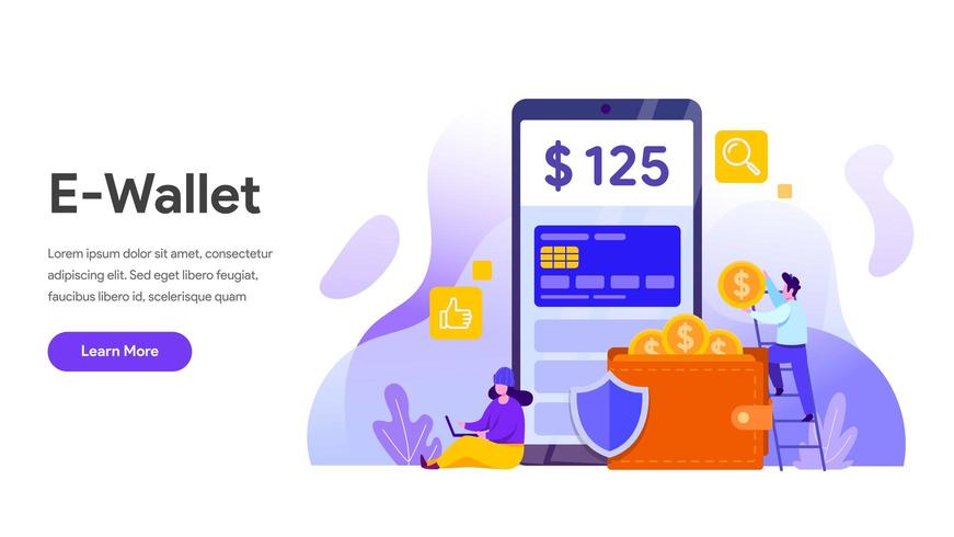 E-Wallet Concept. Financial technology  vector