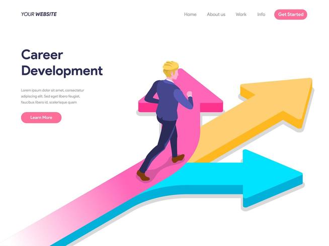 Landing page Career Development Concept. vector